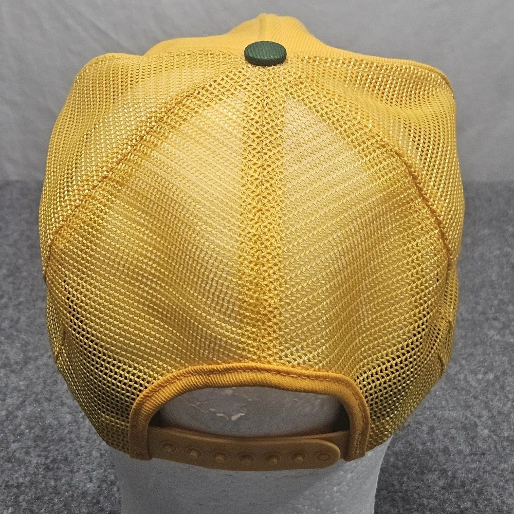 Vintage DeKalb Seed Trucker Hat Swingster Yellow Green Winged Corn‎ Made in USA